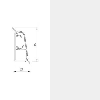 ALZATINA BIANCA TRAPEZIO 45X25X3MT
