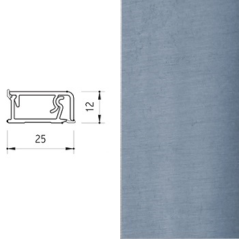 ALZATINA ACCIAIO SQUADRATA 12X25MM 4,2MT LUCIDA