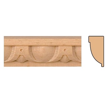 CORNICE SCOLPITA (18056) 26X13MM 2,44MT FAGGIO