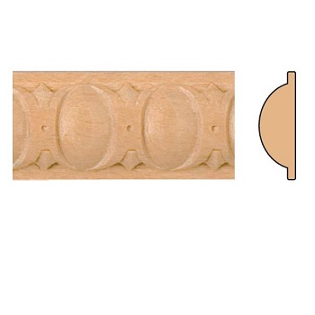 CORNICE SCOLPITA (18059) 32X11MM 2,44MT FAGGIO