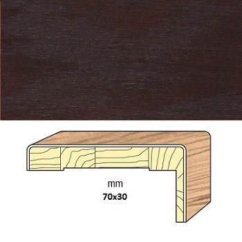 COPRIFILO NOCE ALETTA 17X10X70MM 2,25MT  