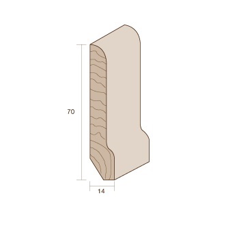 BATTISCOPA TANGAN GR C/P 70X14MM 2,25MT GREZZO