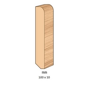 BATTISCOPA TANGANICA GR 100X10MM 2,4MT GREZZO