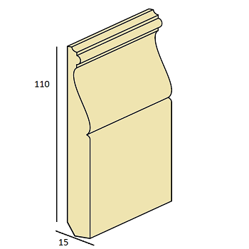 BATTISCOPA AYOUS GR 110X15MM 2,4MT (9085 )