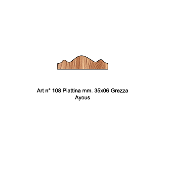 PROFILO COD108 AYOUS GREZZO 35X6MM 3MT 