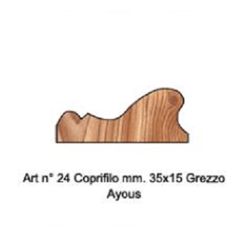 PROFILO COD24 AYOUS GREZZO 35X15MM 3MT