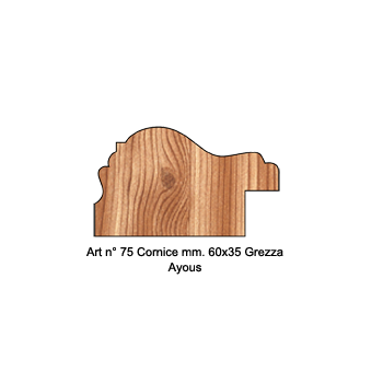 PROFILO COD75 AYOUS GREZZO 60X35MM 3MT