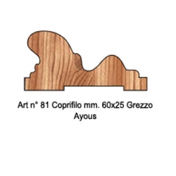 PROFILO COD81 AYOUS GREZZO 60X25MM 3MT 