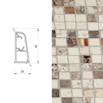 ALZATINA BISANZIO CREMA TRAPEZIO 45X25X4MT
