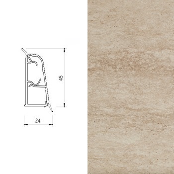 ALZATINA TRAVERTINO SARDO TRAPEZIO 45X25X3MT
