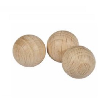 PALLINE LEGNO GREZZO 40MM Ø,  2PZ