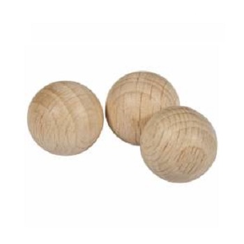 PALLINE LEGNO GREZZO 45MM Ø,  2PZ