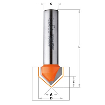 FRESA INTAGLI V 90GRADI D12,7MM