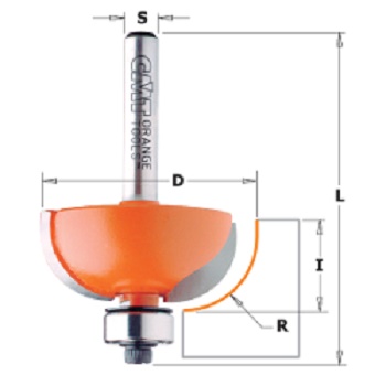 FRESA RAGGIO CONVESSO+CUSCINETTO D22,2MM