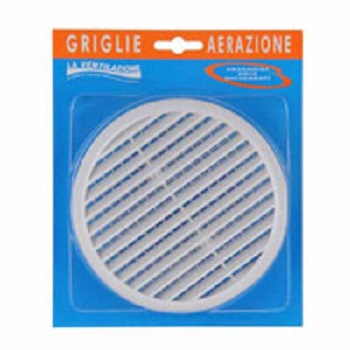 GRIGLIA PLASTICA TONDA BIANCA D120 T10RX  