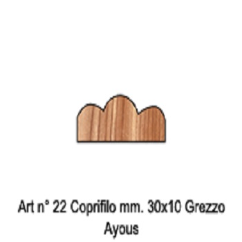 PROFILO COD22 AYOUS GREZZO 30X10MM 3MT 